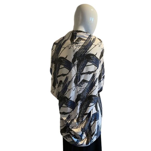 Satva Gray Brush Print Cocoon Wrap - Picture 2 of 8